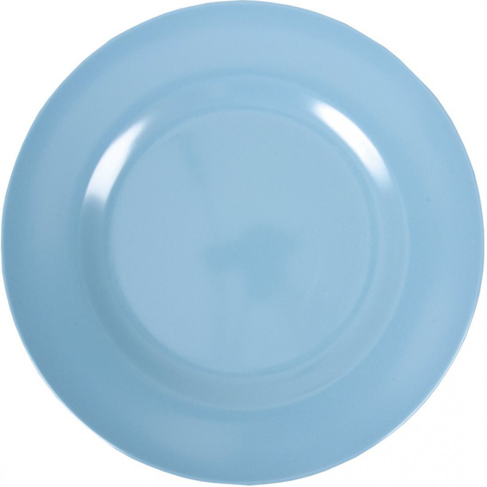 Assiette plate en mélamine turquoise