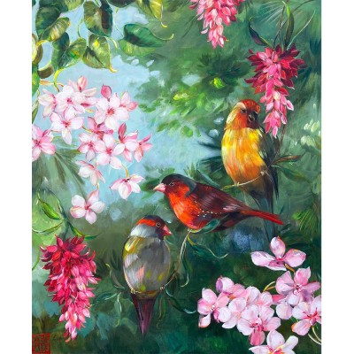 SA246 - Oiseaux aux orchidées
