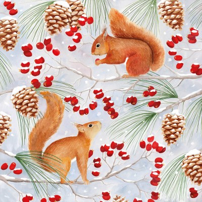 20 serviettes Squirrel Chat