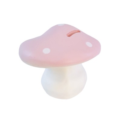 Tirelire champignon rose