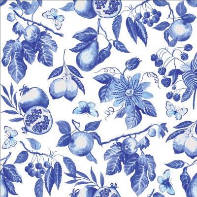 20 serviettes Blue Toile