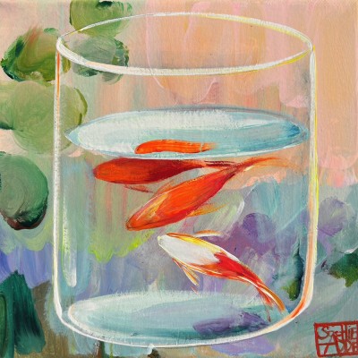 SA375 - Vase aux poissons