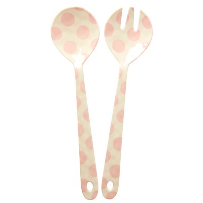 Couverts à salade Pink Dots