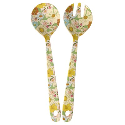 Couverts à salade Flower Power