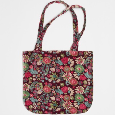 Tote velours Molly burgundy