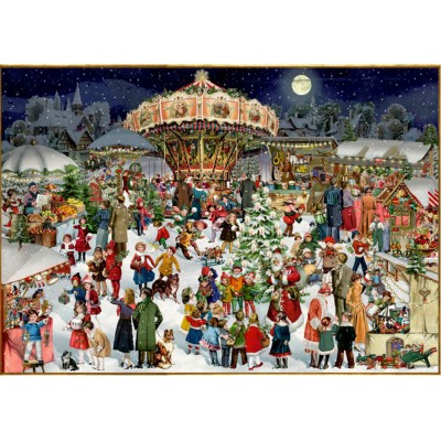 Puzzle Le marché de Noël...