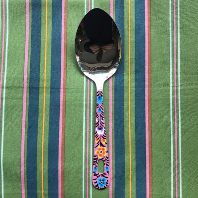 Cuillère de service Folk rose