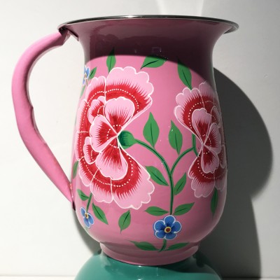 Pichet en inox peint à la...