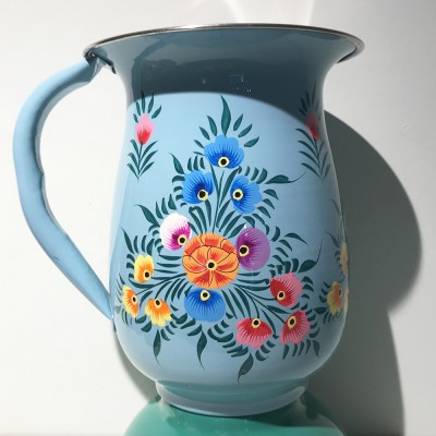 Pichet en inox peint à la...