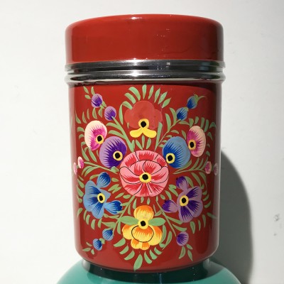 Boîte à thé Folk rouge GM