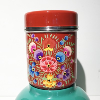 Boîte à thé Folk rouge MM