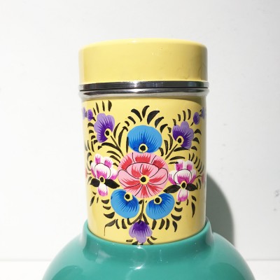 Boîte à thé Folk jaune PM