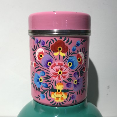 Boîte à thé Folk rose MM