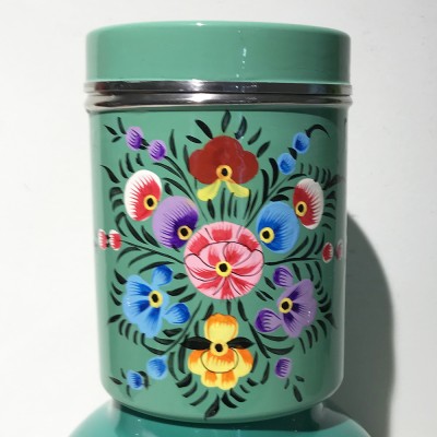 Boîte à thé Folk vert GM