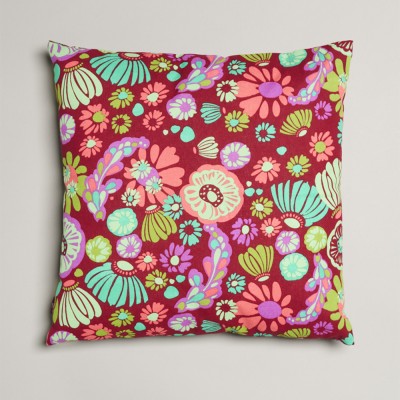 Coussin toile Molly burgundy