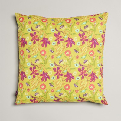 Coussin toile Iris gold