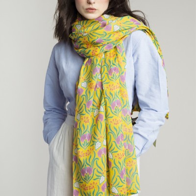 Etole voile de coton Muguet...