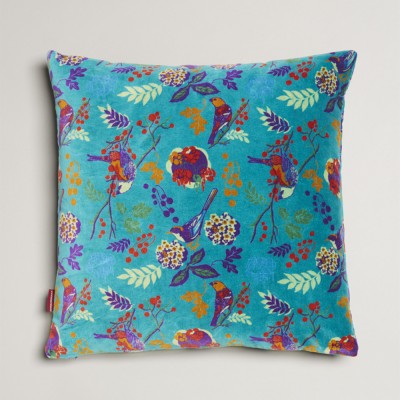Grand coussin carré Birdy teal