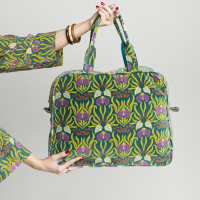 Week-end Bag velours Muguet...