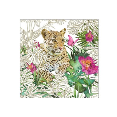 20 serviettes COCKTAIL Leopard