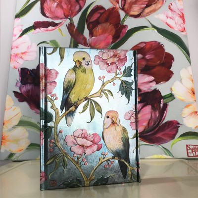 Cahier aimanté Perruches