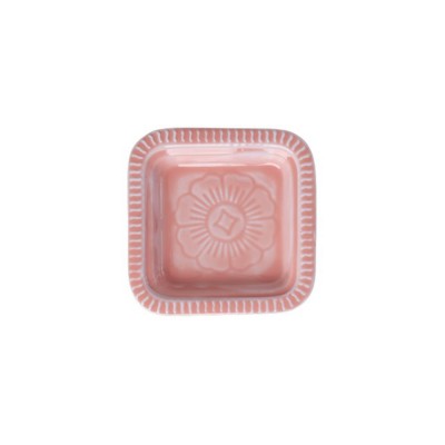 Petit plateau émaillé rose...