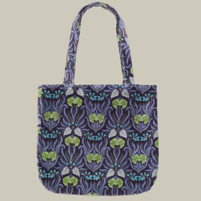 Tote velours Muguet blue
