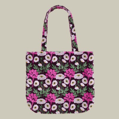 Tote velours Poppy Fig